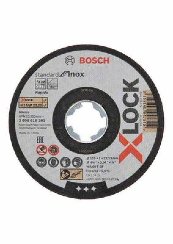 Bosch X-LOCK Heavy for Inox fazékkefe 115 mm, 0,5 mm (2608620733)