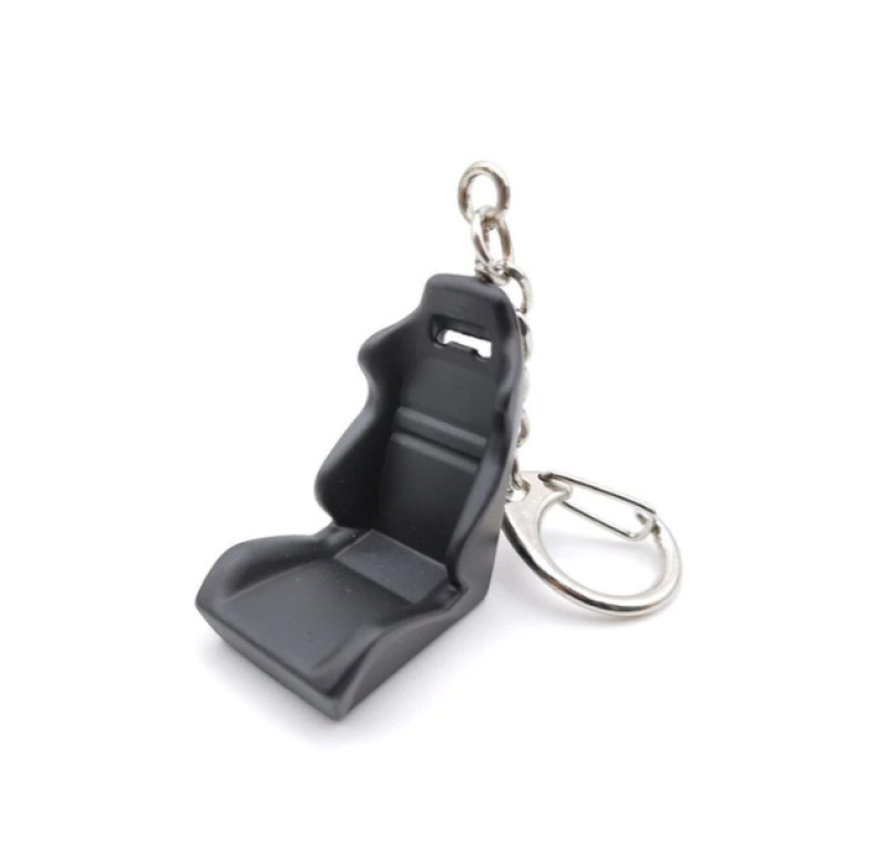 Sportülés kulcstartó, fém, fekete (W16362-10)