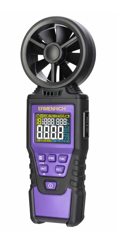 Ermenrich Seek DN30 digitális anemométer, lila (86326)