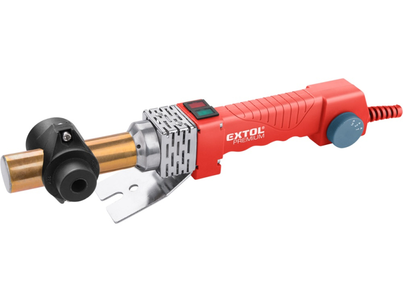 Extol Premium műanyagcső hegesztő gép, 1070W, cserélhető fejek, 240-300°C (8897211)