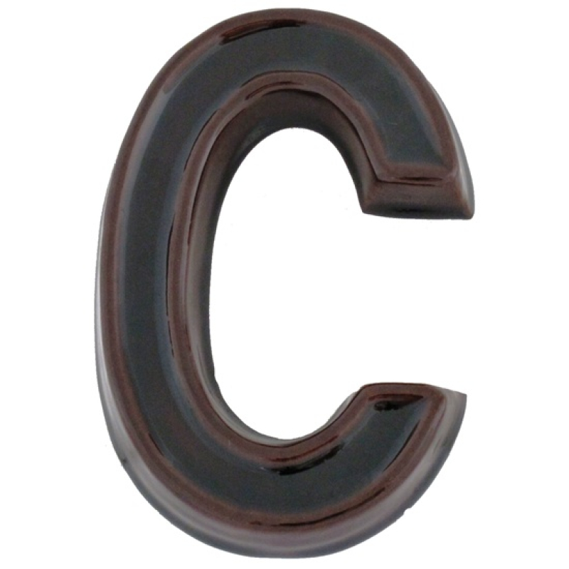 SB  kerámia házszám C betű barna 12cm (3970033)
