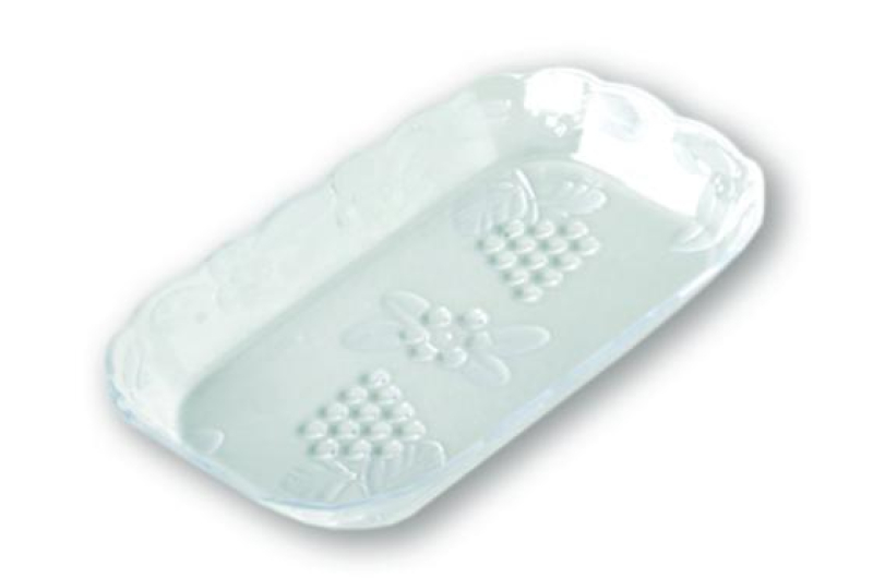 Gyümölcsmintás műanyag tálca 19x11 cm (882)