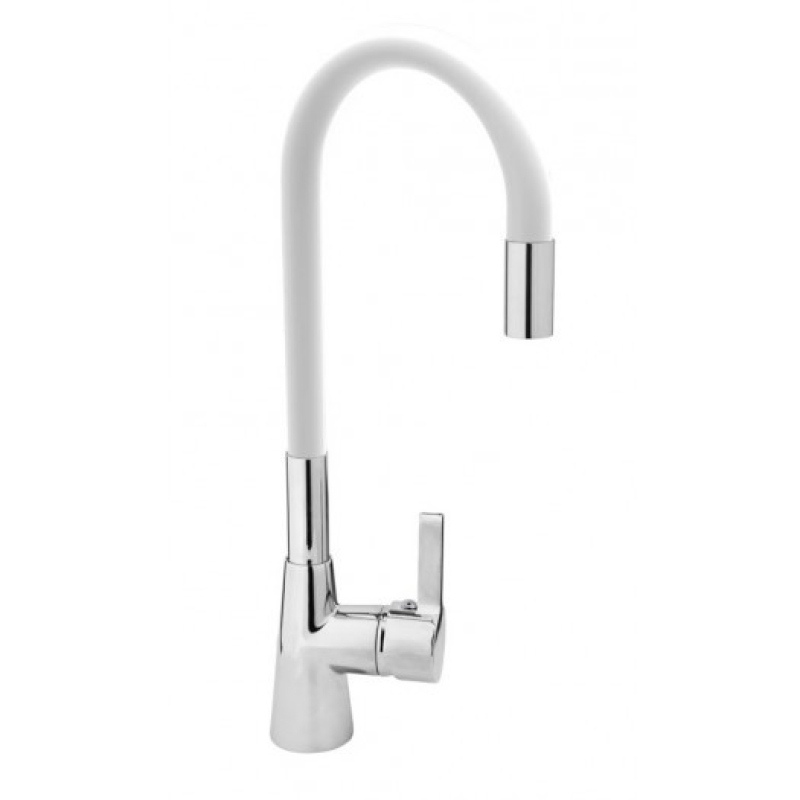 Vorel flexibilis konyhai csaptelep, fehér (TOY-75706)