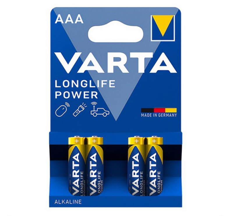 Varta tartós elem (AAA, R3, 1.5V, alkáli) 4db/csomag