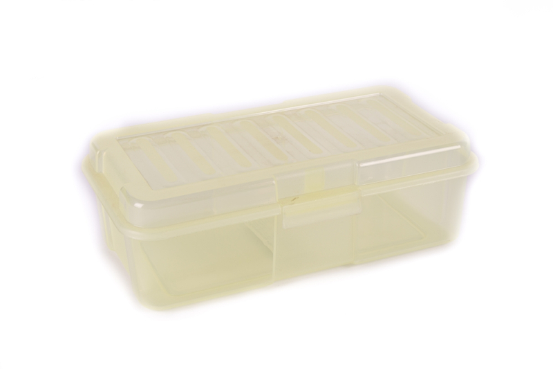 Univerzális átlátszó műanyag doboz, sárga 2,9 l (347)
