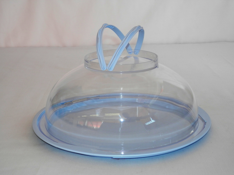 Füles műanyag tortatartó 30 cm világoskék (258)