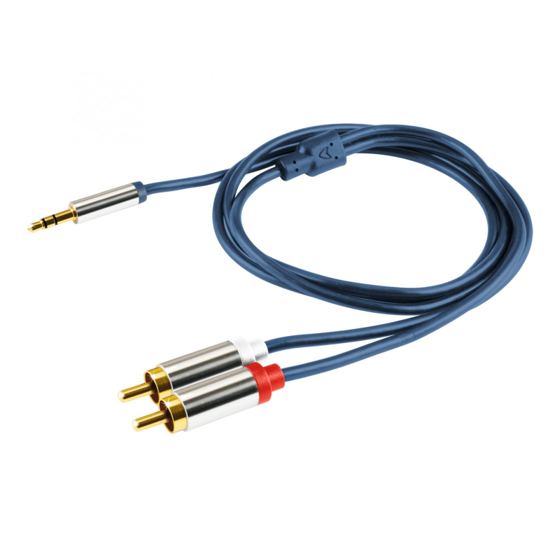 Audió kábel, 3,5 mm sztereó dugó - 2 x RCA dugó, 4 m (A 49-4M)
