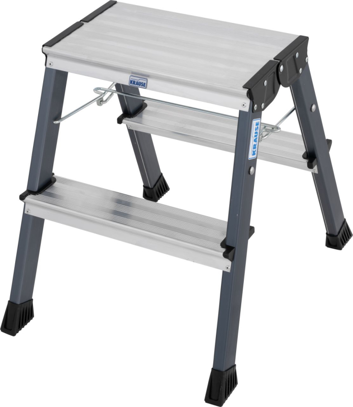 Krause Monto Treppy két oldalon járható összecsukható fellépő, eloxált, 2x2 (130174)