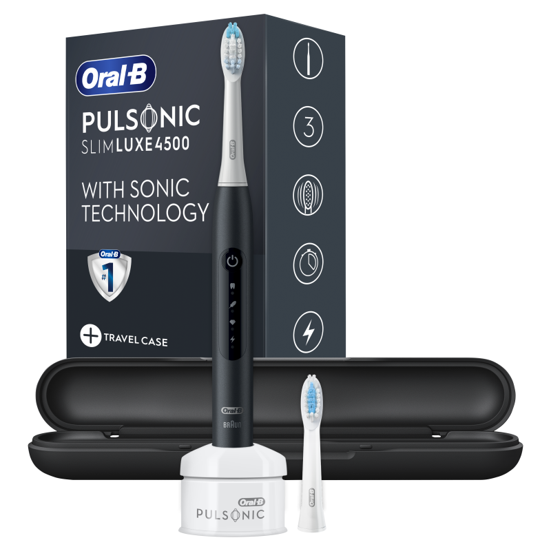 Oral-B Pulsonic Slim Luxe 4500 Matte black elektromos fogkefe + útitok (10PO010321)