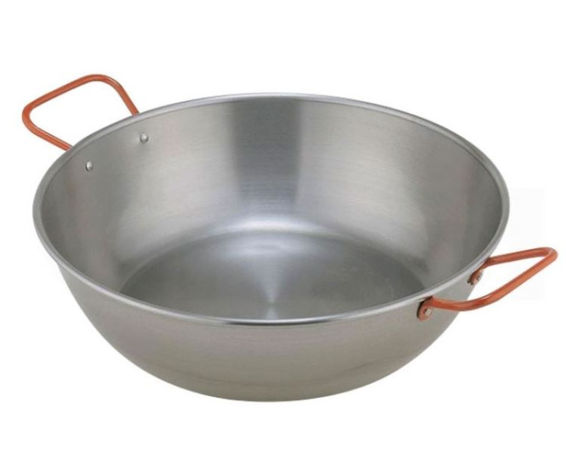 Garcima 50 cm-es polírozott mély serpenyő, szeletsütő