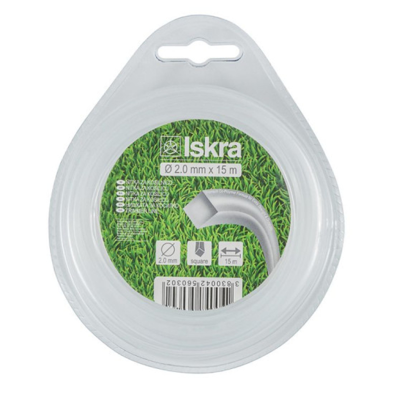ISKRA műanyag vágószál 2mm x 15m, négyzet