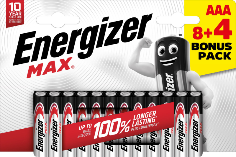 Energizer Max mikroelem AAA 12db/csomag (NZAXAO08)