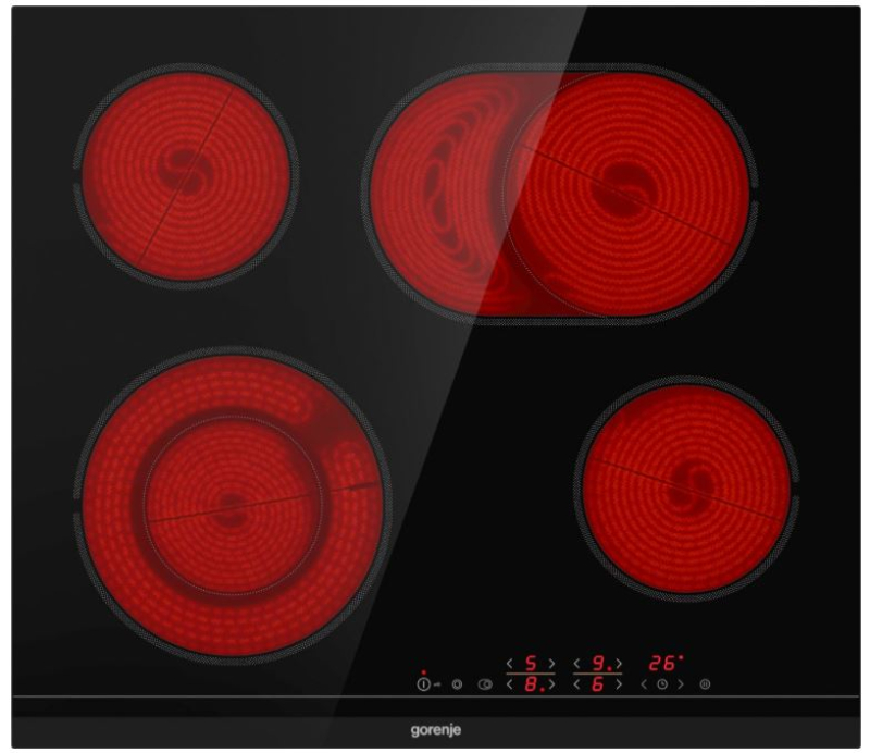 Gorenje üvegkerámia főzőlap ECT643BCSC