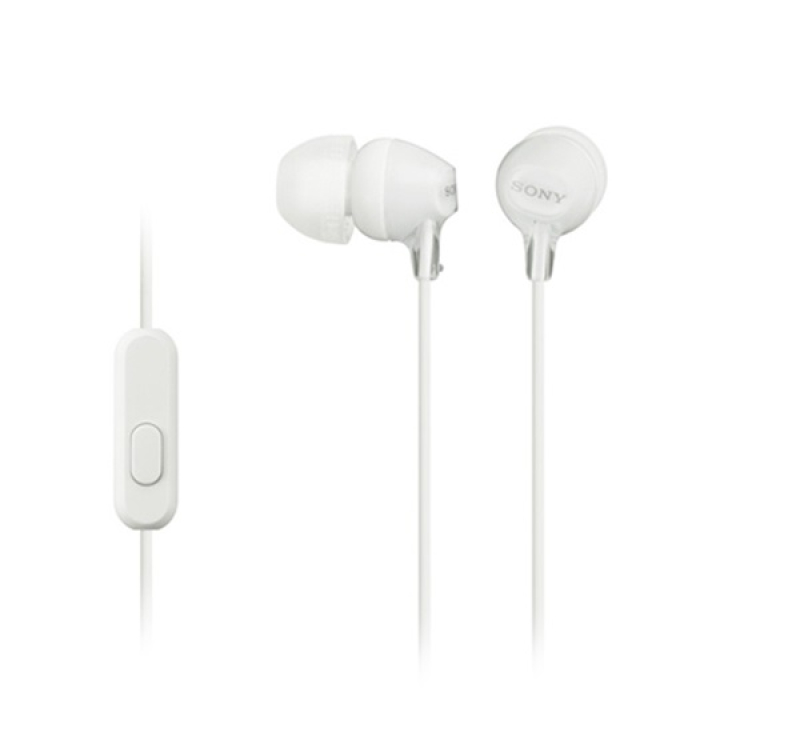 Sony fülhallgató SZTEREO (3.5mm jack, mikrofon, felvevő gomb) FEHÉR