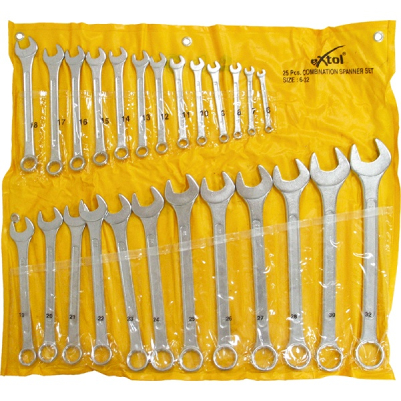 Extol Craft csillag-villás kulcs készlet 25 darabos (6334B)