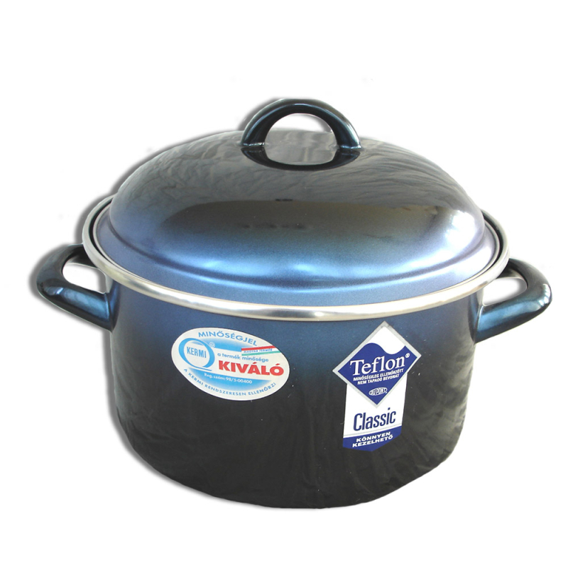 Bonyhádi Elit zománcozott teflonos fazék + fedő 24 cm  (514024045)