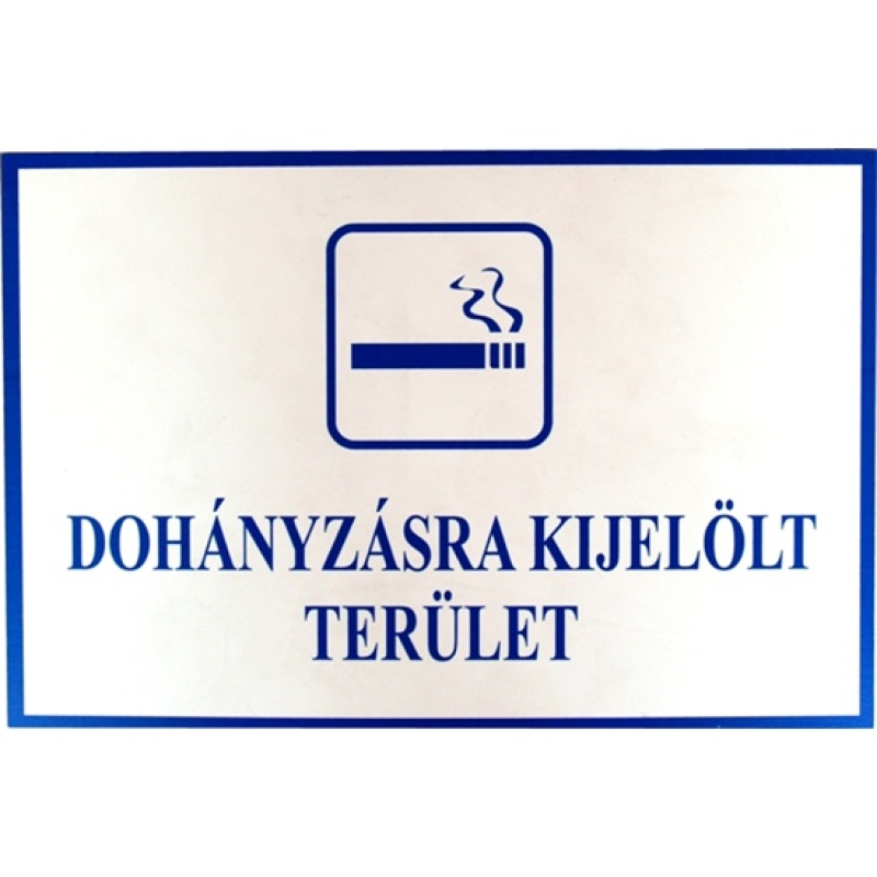 Tábla műanyag A4 Dohányzásra kijelölt terület (3427155)