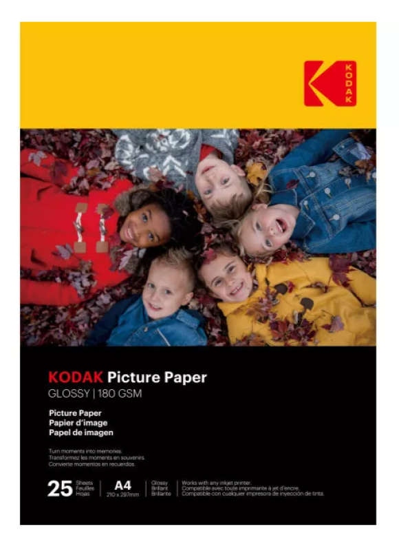 KODAK Picture fotópapír - High Gloss 180g, A4, 21x29,7cm, 25db (KO-9891624)