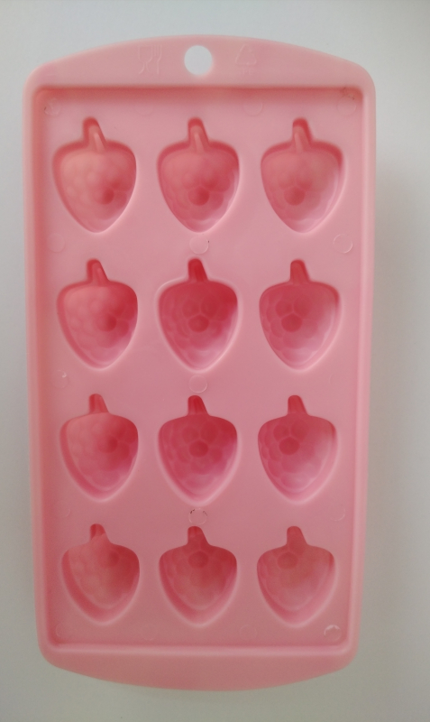 Gumis, szeder alakú jégkocka készítő rózsaszín (707)