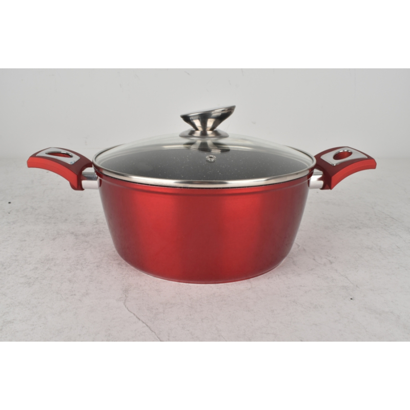 Perfect Home Metal Red Line lábas üvegfedővel 30cm, 7.2L, indukciós (10399)