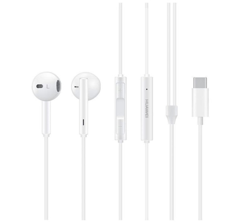 HUAWEI fülhallgató SZTEREO (Type-C, mikrofon, felvevő gomb, hangerőszabályzó) FEHÉRCM33_W / 55030088