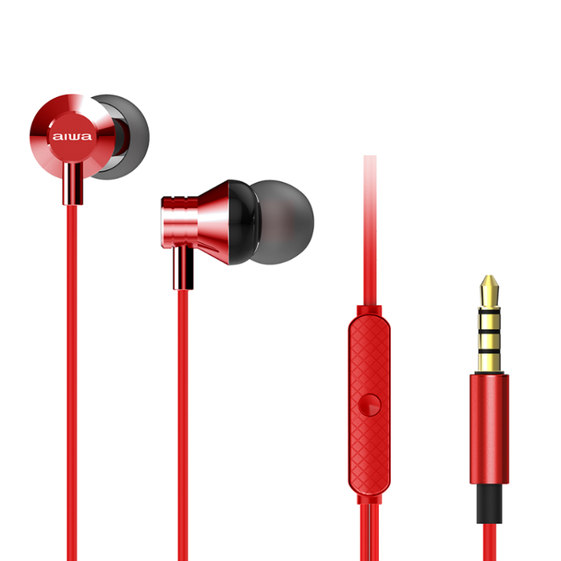 Aiwa ESTM-50RD fülhallgató, piros (13106)