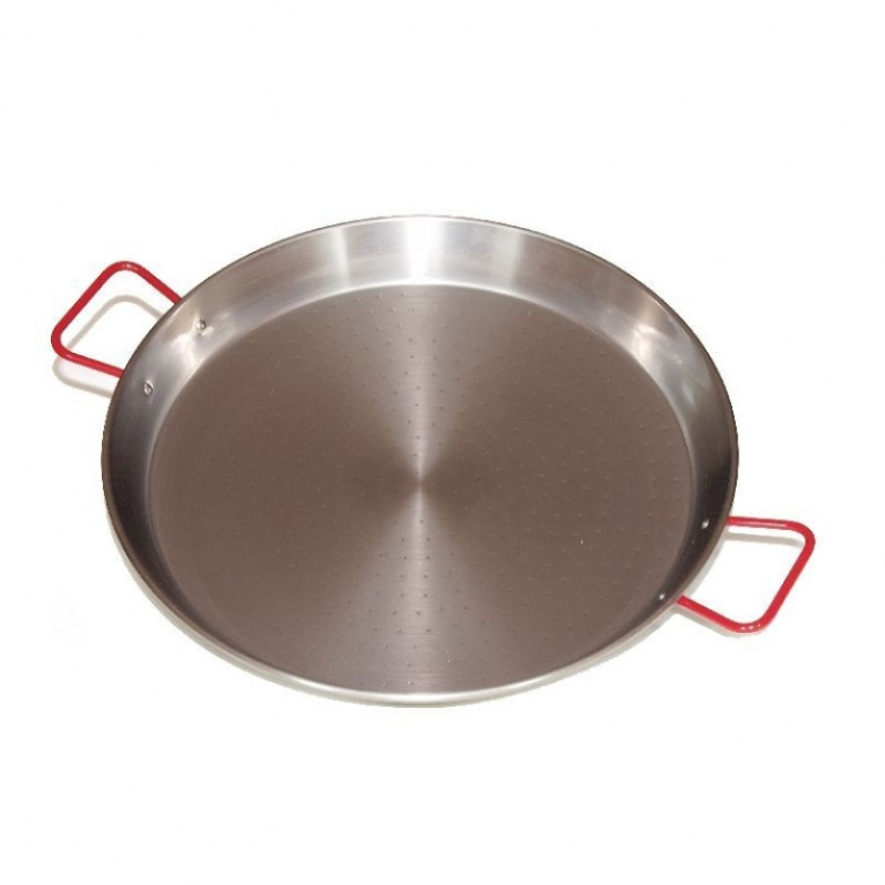 Garcima 24 cm-es polírozott paella serpenyő, szeletsütő