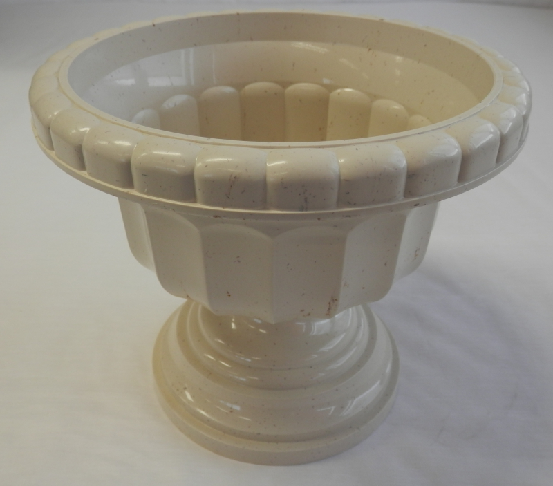 Görög váza, 34 cm, drapp,környezetbarát anyagból (93/FA)