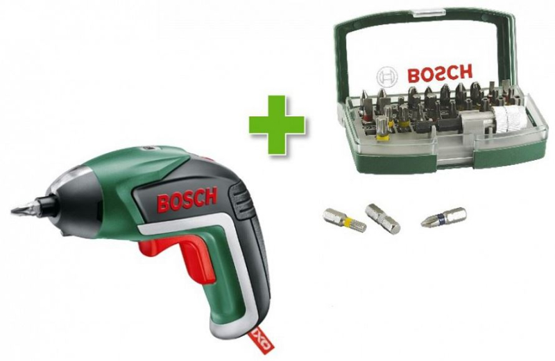 Bosch IXO akkus csavarhúzó + 32 részes tartozékkészlet (06039A800S)