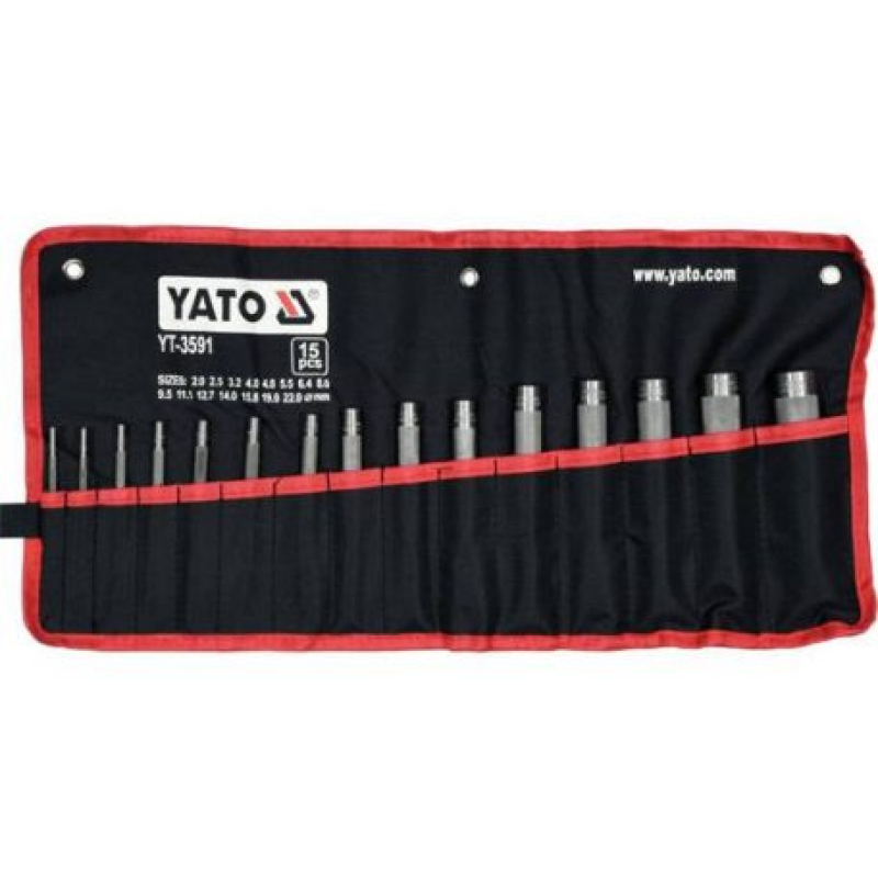 Yato bőrlyukasztó készlet, 15db (YAT-3591)