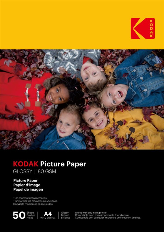 KODAK Picture fotópapír - High Gloss 180g, A4, 21x29,7cm, 50db (KO-9891264)