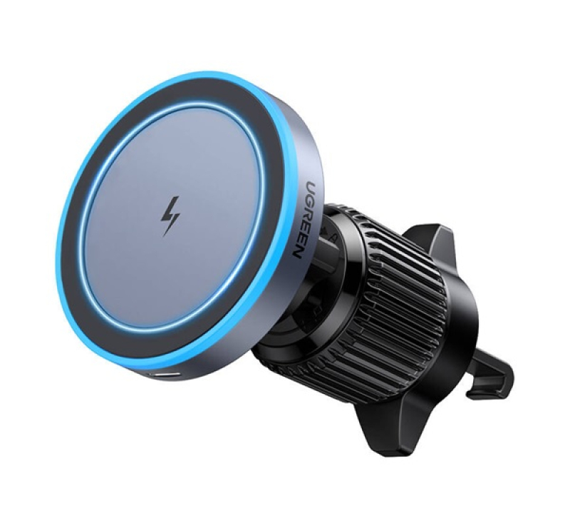Ugreen W525 autós tartó (szellőzőre, 360°, 15W, wireless, MagSafe, gyorstöltő) FEKETE35029