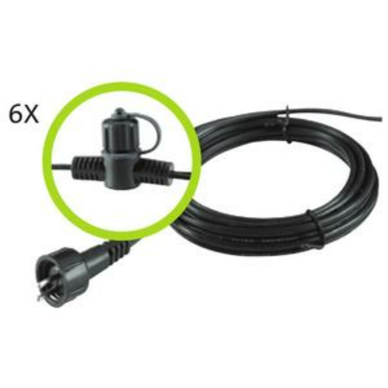 Garden Lights fő kábel 6 elosztóval, 15m (180740 - 6008011)