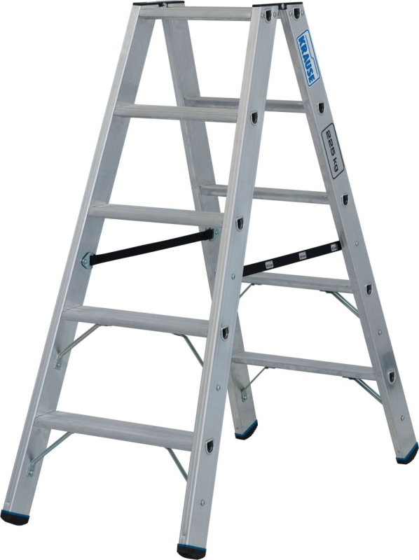 Krause Stabilo 2x5 lépcsőfokos létra, két oldalon járható, 225 kg terhelhetőség (135124)