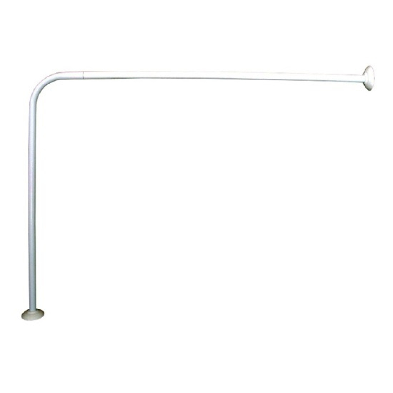 Zuhanyfüggöny tartó sarok 90 x 90 cm fehér (3361909)