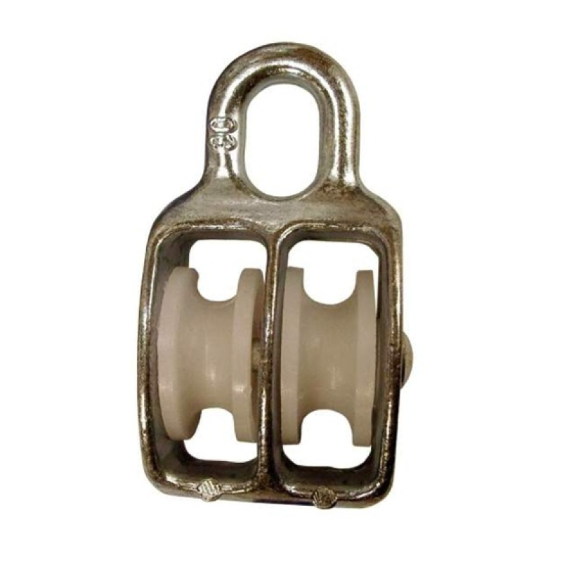 Kötélcsiga dupla D=30 műanyag görgő d=8-hoz 250kg (3317230)