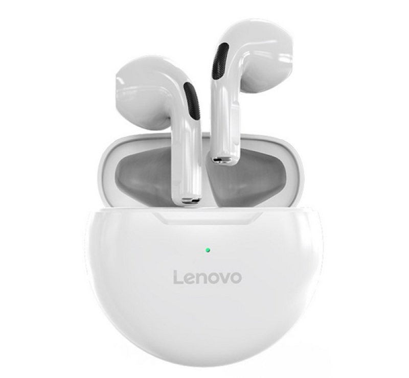 LENOVO HT38 bluetooth fülhallgató SZTEREO (v5.0, TWS, mikrofon, cseppálló, zajszűrő + töltőtok) FEHÉ