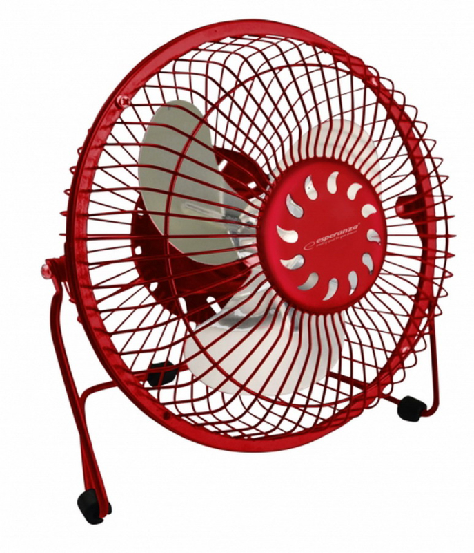 Esperanza Yugo EA149R asztali USB ventilátor, 6 col, piros