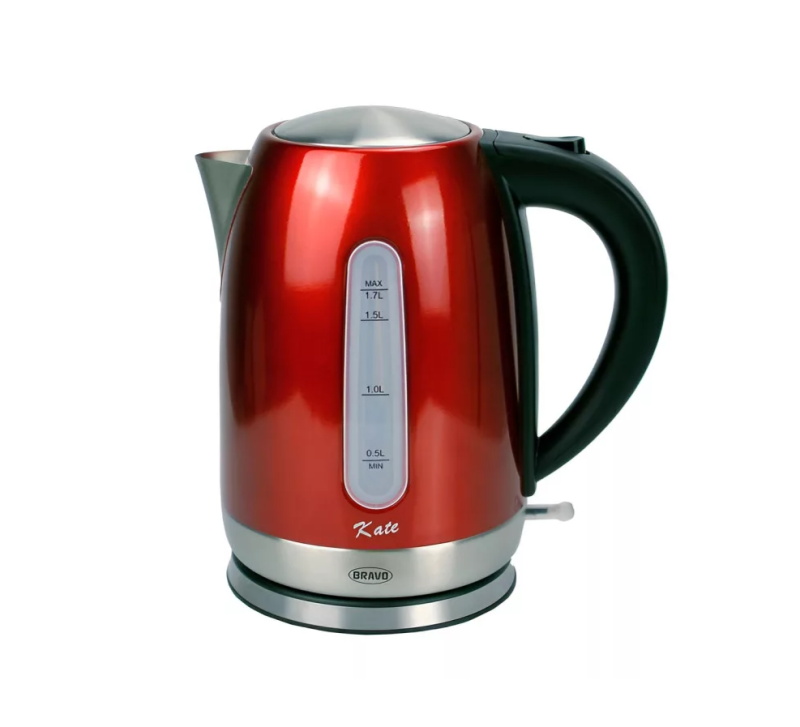 Bravo Kate vízforraló 1,7l inox, piros (B-4812RD)