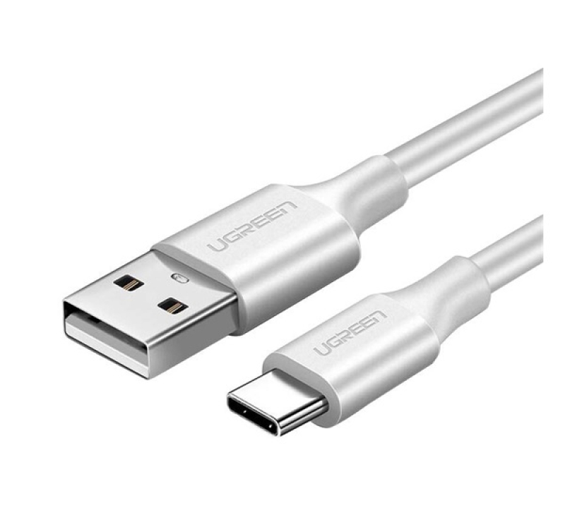 Ugreen US287 adatkábel (USB - Type-C, 2A, gyorstöltő 3.0, 50cm) FEHÉR