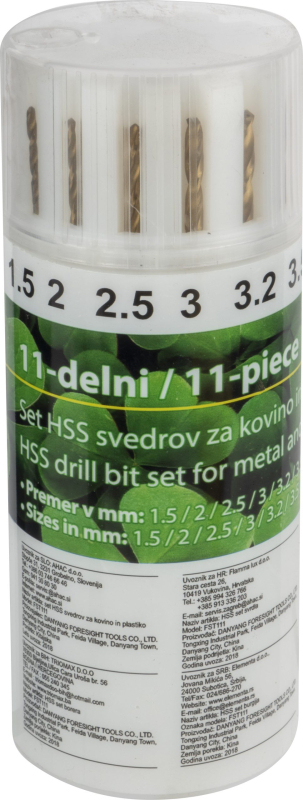 Iskra Ero HSS fém- és műanyagfúró készlet, 11 részes FST111 (IS12621)