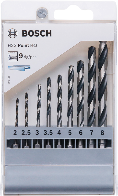 Bosch HSS PointTeQ HEX fémfúrókészlet - 9 db (2607002826)