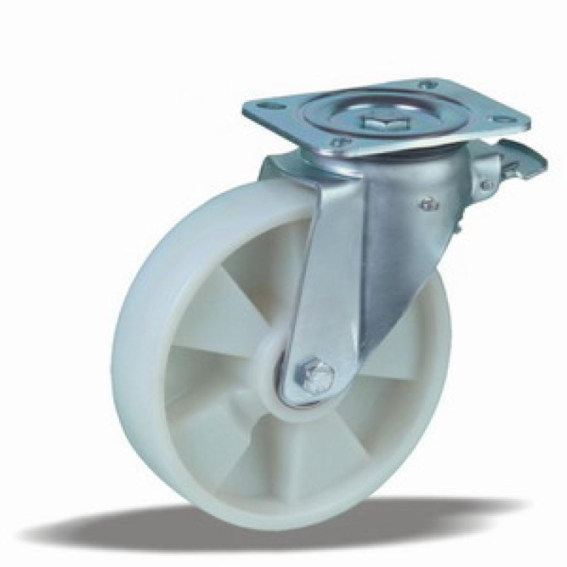 Kerék önbeálló 400kg PA fehér fékes 160 42563 (11817)