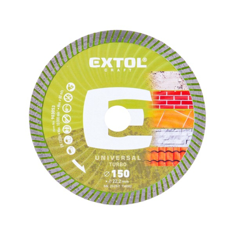 Extol Craft gyémántvágó TURBO 150×2,4×22,2mm (903053)