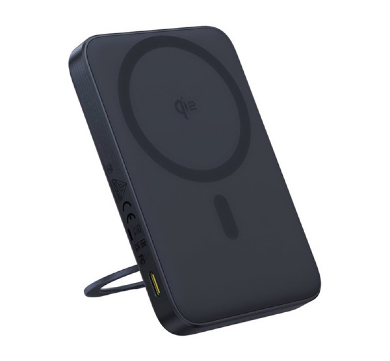 Baseus PICOGO QI2 vésztöltő Type-C aljzat (5000mAh, 20W, PD gyorstöltő 3.0, LED jelzés, Qi2, kitámas