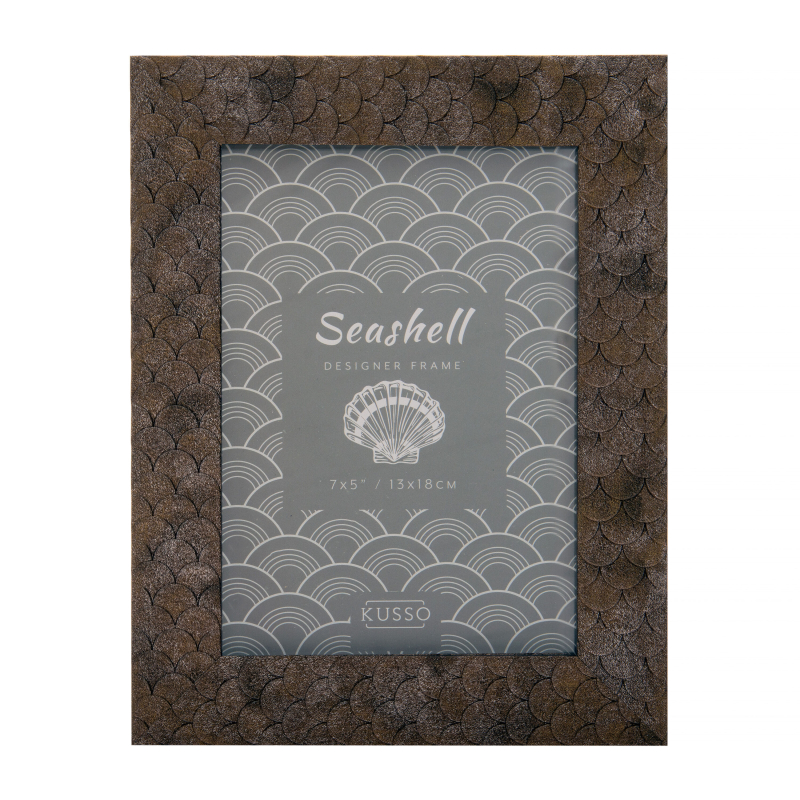 Kenro Sea Shell Design képkeret 10x15, halpikkely 3D minta, bronz barna (KE-YSS1015)