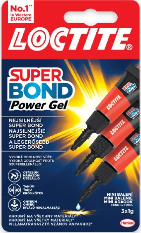 Loctite Super Bond Power Gel Mini Trió 3*1 gr pillanatragasztó (HRL011)