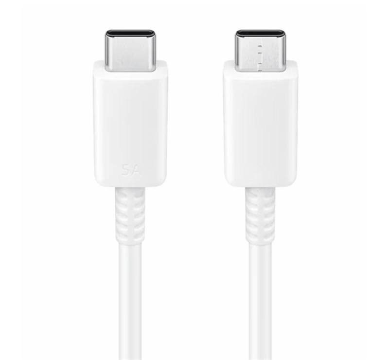 Samsung adatkábel (Type-C - Type-C, 5A, 100W, gyorstöltő, 100cm) FEHÉR