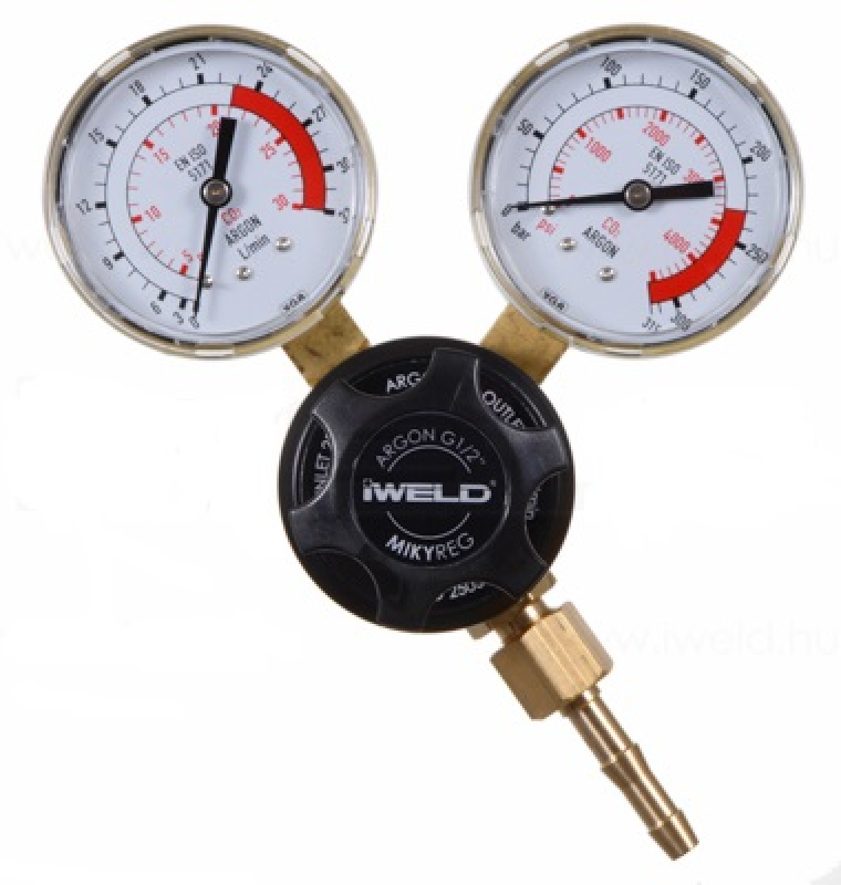 Iweld Mikyreg Argon palack nyomáscsökkentő 230/22l/perc, 2 manométerrel