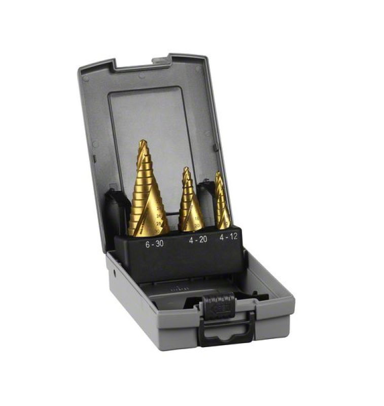 Bosch 3 darabos lépcsős fúró készlet HSS-TiN (2608587432)